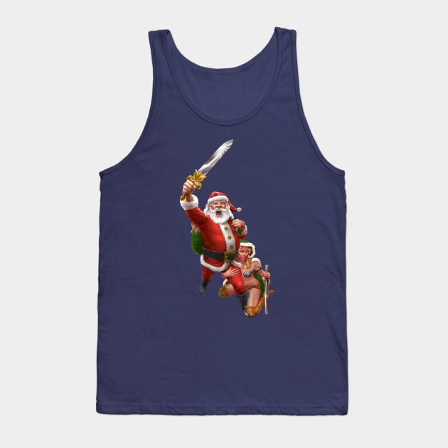 Santa and Mrs Claus Tank Top by AyotaIllustration